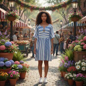 Old Navy NWT Aztec Cotton Blend V-Neck Mini Swag Dress Size XL